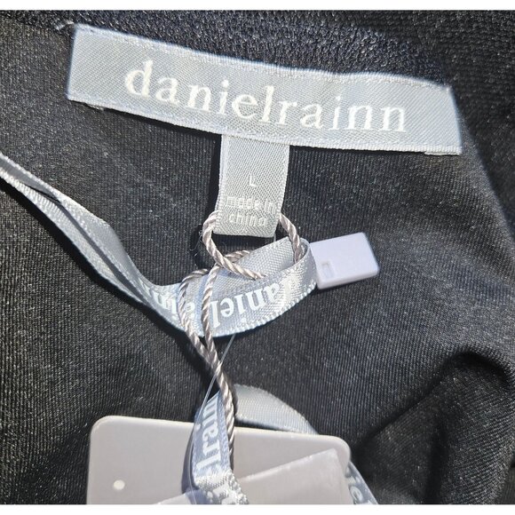 Danielrainn Black V Neck Polka Dot Sheer Long Sleeve Dress Women Large - Picture 10 of 11